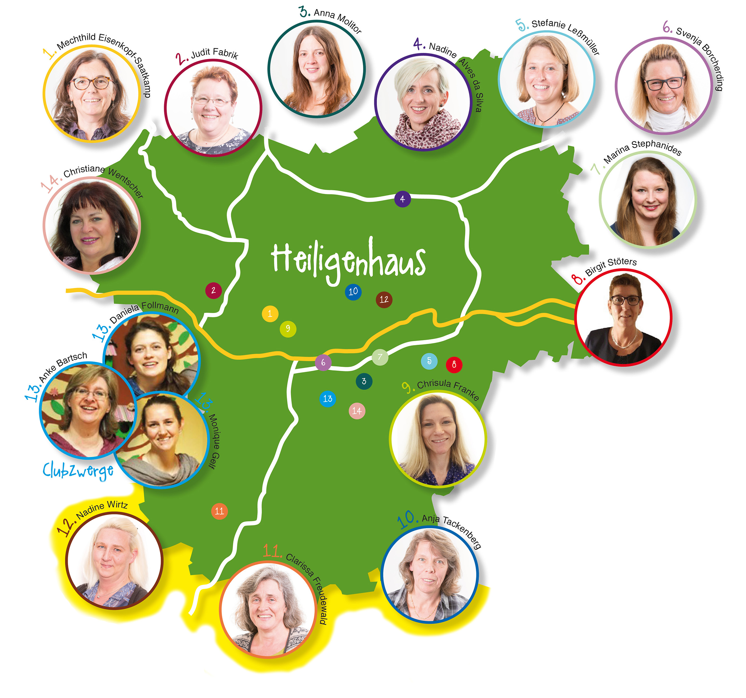 Karte Mitglieder IG Tagesmütter Heiligenhaus